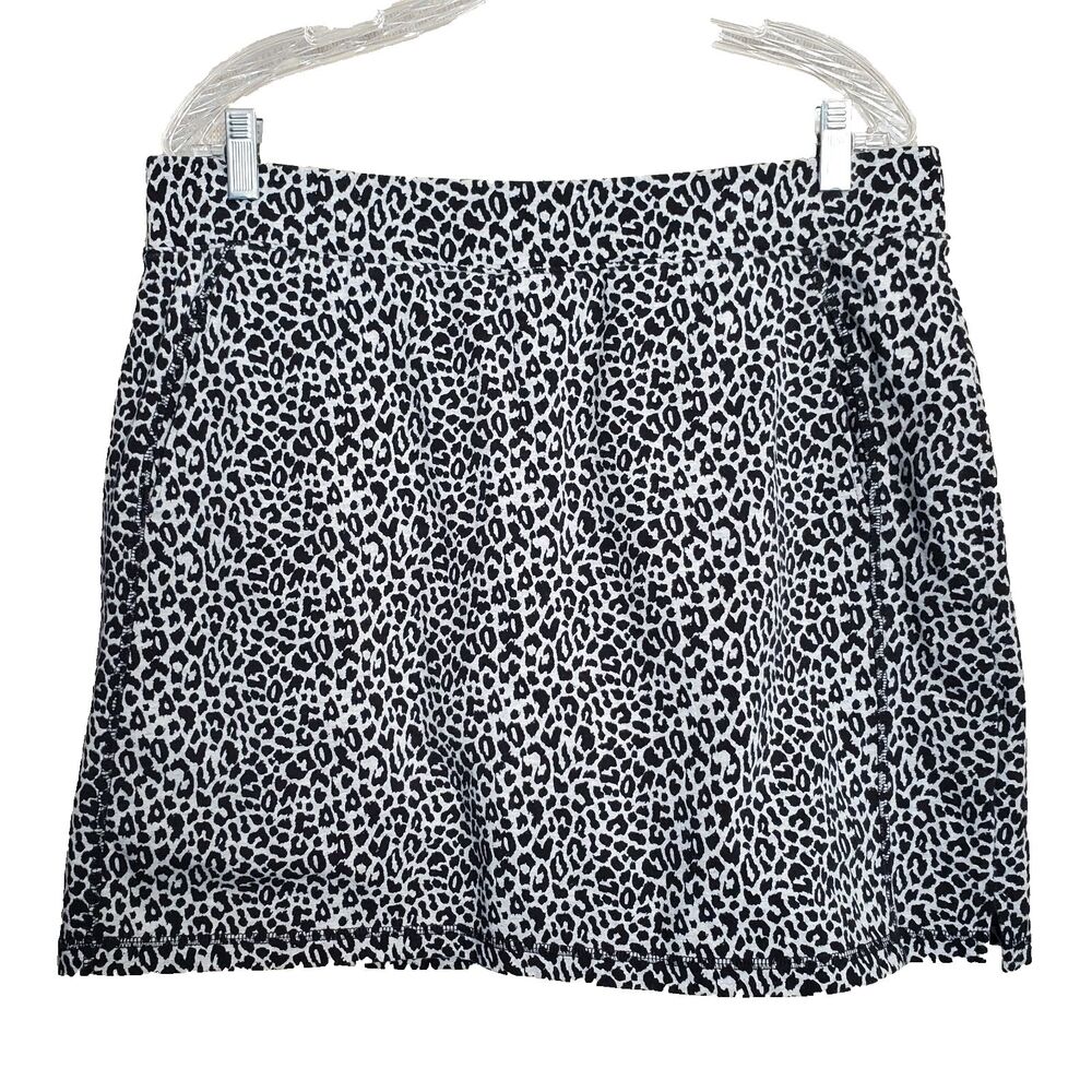 T by Talbots Animal Print Knit Skort with Pockets Size Large